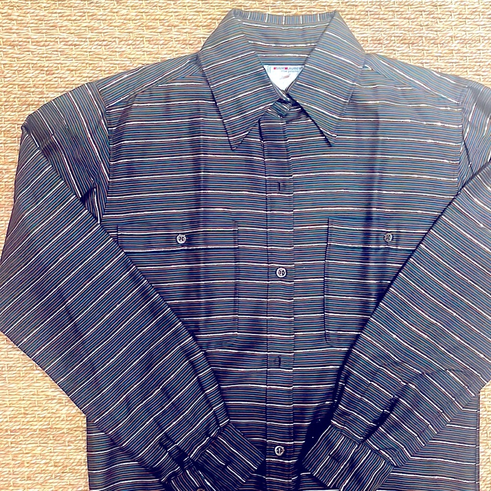 Saint Laurent metallic blouse size Italian 36